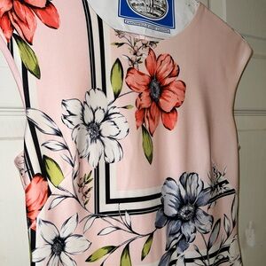 Vince Camuto Blush and Coral Floral Dress